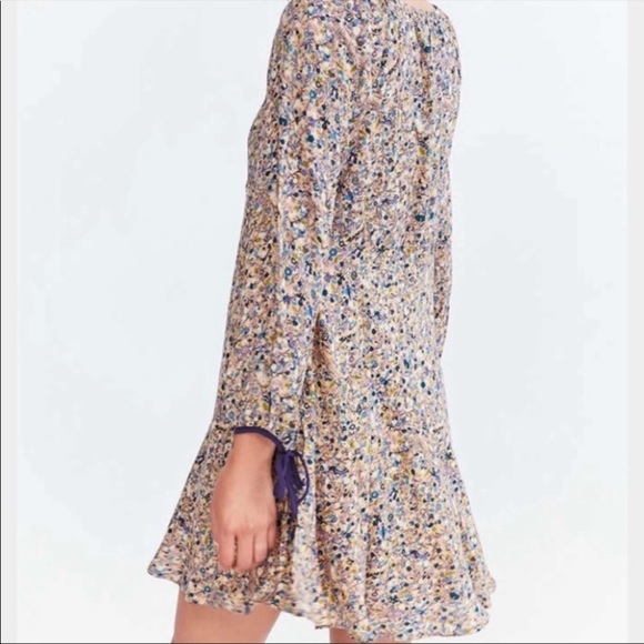 Floral Side Tie Peasant Dress - Picture 6 of 15